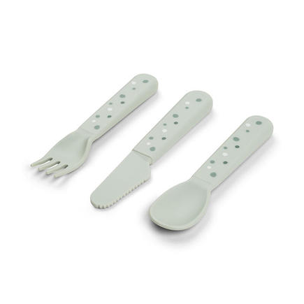 Foodie Couverts Set de 3 Happy Dots Vert DONE BY DEER - 3