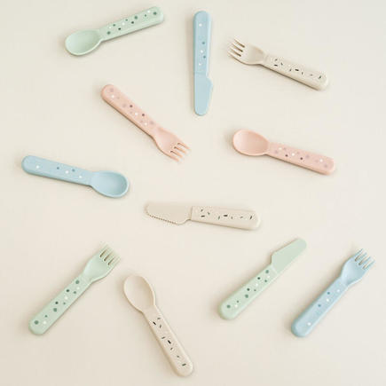 Foodie Couverts Set de 3 Confetti Sable DONE BY DEER - 5