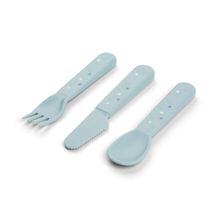 Foodie Couverts Set de 3 Happy Dots Bleu DONE BY DEER - 6