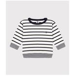 Tee shirt manches longues 6 mois Marshmallow / Smoking
