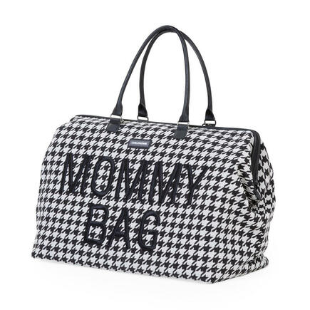 Sac à Langer Mommy Bag Pied de poule Noir CHILDHOME