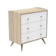 Chambre TRIO Lit 60x120 Commode Armoire ACCESS Blanc Bois SAUTHON - 3