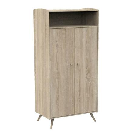 Chambre TRIO Lit 60x120 Commode Armoire ACCESS Bois SAUTHON - 2