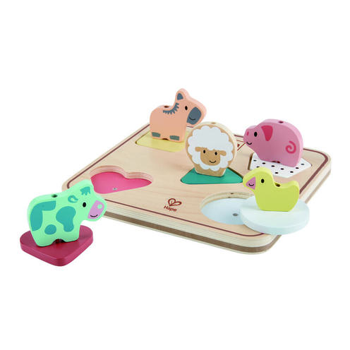 Puzzle sonore animaux de la ferme Bois et multicolor HAPE, Vente en ligne  de Jouet d'éveil