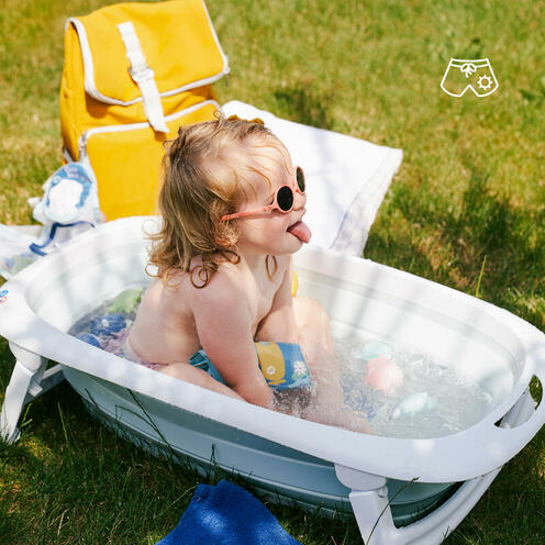 Baignoire pliable Blanc BADABULLE, Vente en ligne de Baignoire bébé