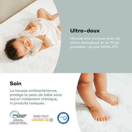 Matelas Cosy'Lite antibactérien 70x140 cm Blanc BABYMOOV - 5