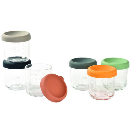 Pot de conservation bébé Béaba en verre ou silicone - Achat en ligne