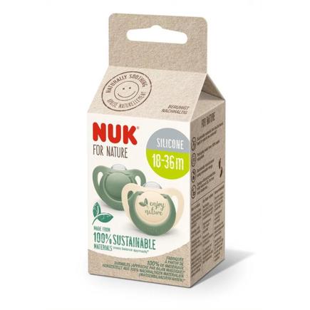 2 Sucettes Nuk For Nature Silicone 18-36m Eucalyptus NUK, Vente en ligne de  Sucette