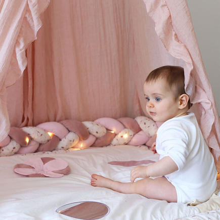 Tresse décorative Rose Lili 200cm Rose et blanc TROIS KILOS SEPT, Vente en  ligne de Décoration chambre bébé