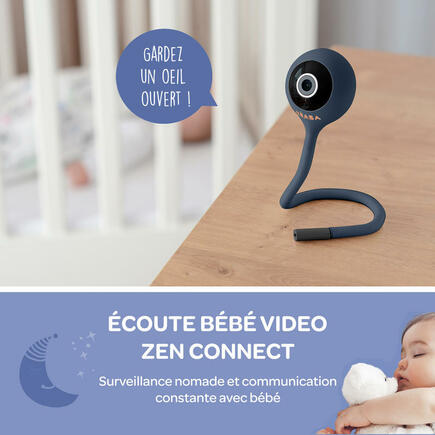 Ecoute bébé vidéo ZEN Connect Night Blue BEABA, Vente en ligne de Babyphone