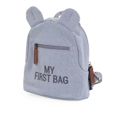 Kids My First Bag Canvas Gris CHILDHOME, Vente en ligne de Sac à dos