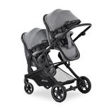 Poussette Bébé Combiné 2 en 1 Canne Landau Pliable pour 0 - 36 Mois Gris -  Costway