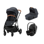 Poussette TRIO Strider M + Babysafe 5Z2 Space Black + Nacelle Strider M Black