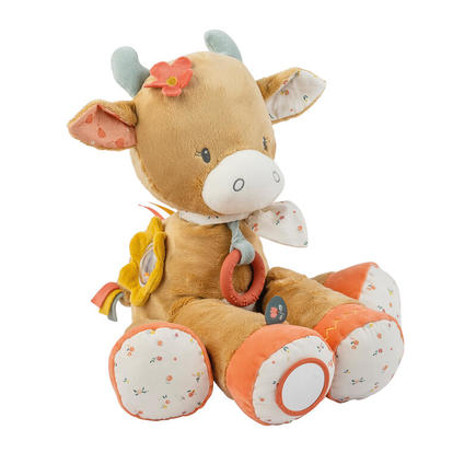 Peluche d'activités vache Mila beige NATTOU