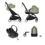 Poussette YOYO² Pack 6+ Olive et Nacelle / Cadre Noir et Car Seat YOYO + YOYO bag OFFERT