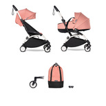 Poussette YOYO² Pack 6+ et nacelle Ginger / Cadre Blanc + YOYO bag OFFERT