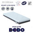 Matelas 3D dream ultra respirant et ventilé 60x120 cm Blanc/Anthracite MON P'TIT DODO - 12