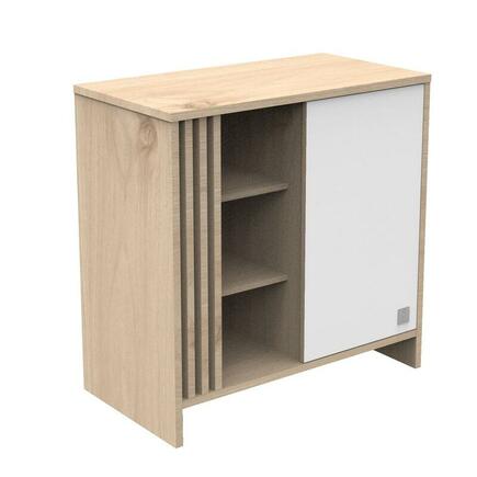  Commode 1 Porte 3 Niches TOKYO Blanche SAUTHON - 2