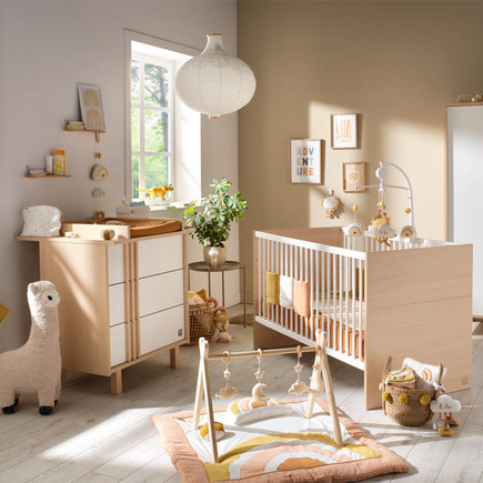 Chambre DUO Lit 140x70 Commode NATURE + PAL OFFERT SAUTHON