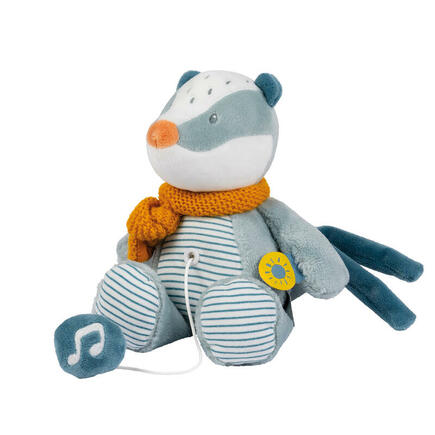 Mini peluche musicale Félix&Léo blaireau multicolore NATTOU