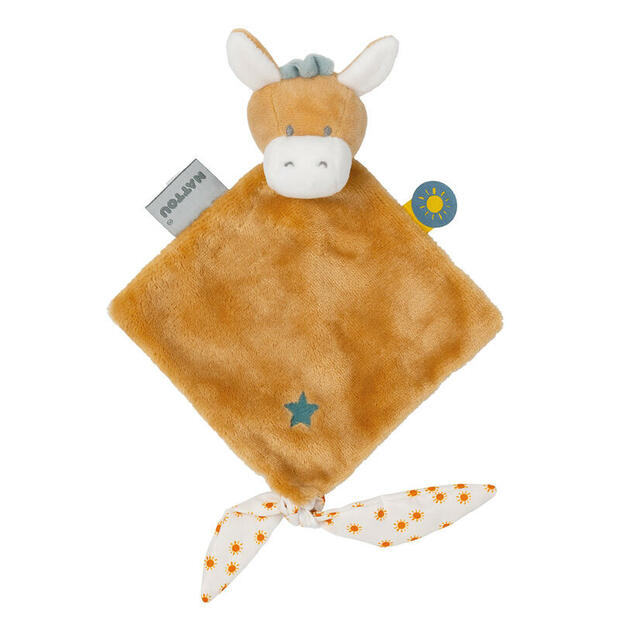 Mini doudou Félix&Léo âne multicolore NATTOU