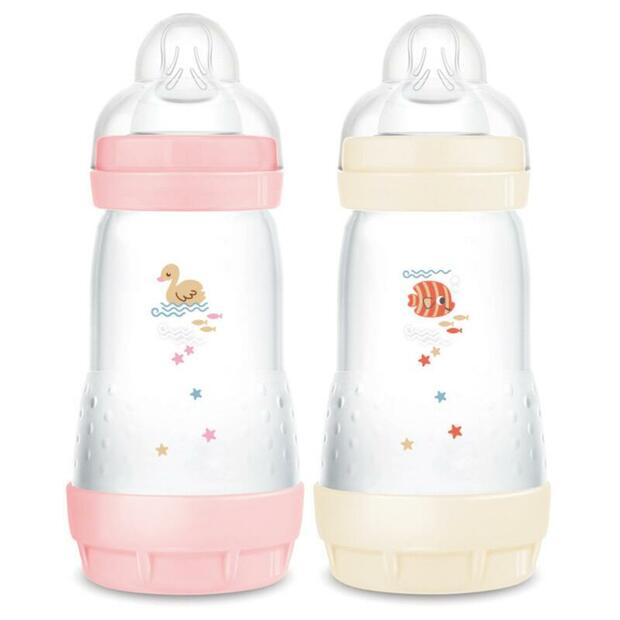 Lot de 2 biberons anti colique 260mL 2-12 mois Sealife - Bonbon MAM