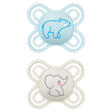 Lot de 2 sucettes Perfect naissance 0-2 mois Planet Love - Coloris aléatoire MAM - 11