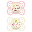 Lot de 2 sucettes Perfect 2-6 mois Planet Love Night - Coloris aléatoire MAM - 7