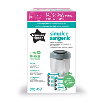 Starter Pack Simplee Bac à couches blanc/gris + 6 recharges TOMMEETIPPEE - 3