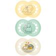 Lot de 3 sucettes Original dès 18 mois Planet Love - Beige MAM