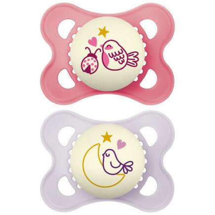 Lot de 2 sucettes Original 2-6 mois Planet Love Night - Coloris aléatoire MAM