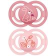 Lot de 2 sucettes Perfect animaux dès 6 mois Planet Love - Coloris aléatoire MAM - 12