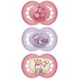 Lot de 3 sucettes Original dès 18 mois Planet Love - Rose MAM