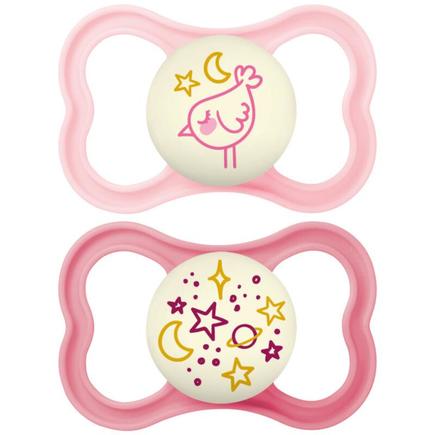 Lot de 2 sucettes Supreme dès 18 mois Planet Love Night - Coloris aléatoire MAM - 4