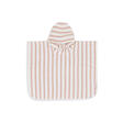 Poncho de bain éponge Basic stripe - Wild rose JOLLEIN