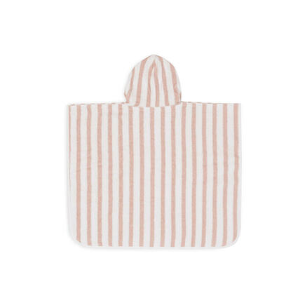 Poncho de bain éponge Basic stripe - Wild rose JOLLEIN - 4