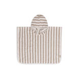 Poncho de bain éponge Basic stripe - Olive green