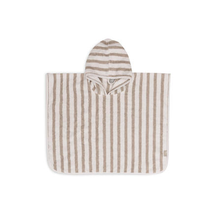 Poncho de bain éponge Basic stripe - Olive green JOLLEIN