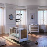 Chambre DUO Lit 70X140 Commode Hermione Neige