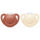 2 sucettes For Nature silicone 6-18m - Rouge