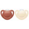 2 sucettes For Nature silicone 6-18m - Rouge NUK