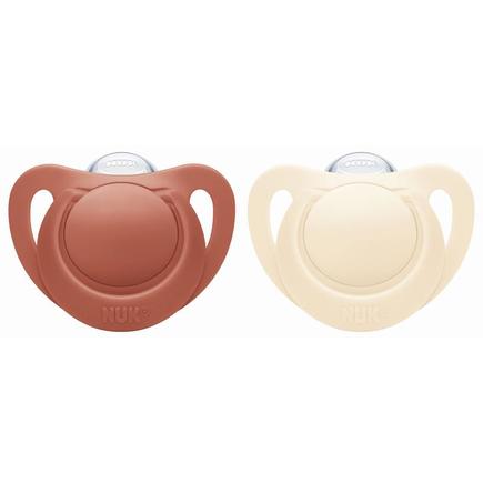 2 sucettes For Nature silicone 18-36m - Rouge NUK