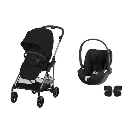 Poussette Duo Melio 4 Magic Black + Cloud T Sepia Black CYBEX