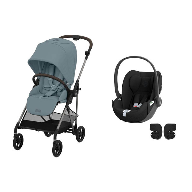 Poussette Duo Melio 4 Stormy Blue + Cloud T Sepia Black CYBEX