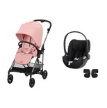 Poussette Duo Melio 4 Candy Pink + Cloud T Sepia Black