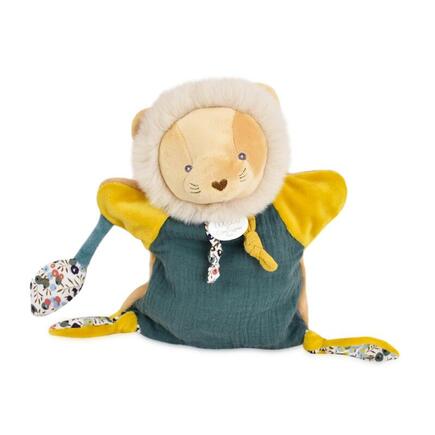 Doudou marionnette Boh'aime Lion - Jaune DOUDOU ET COMPAGNIE