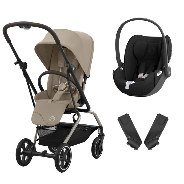 Poussette duo Eezy S Twist+ 2 BLK Beige + Cloud T Sepia Black CYBEX