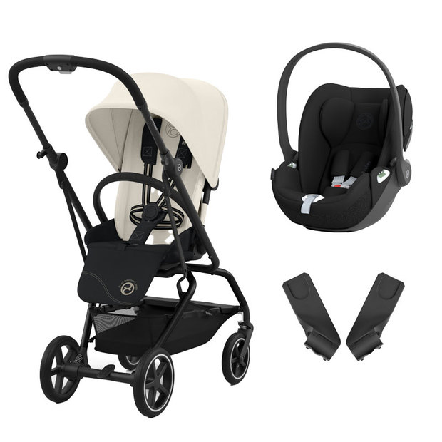 Poussette duo Eezy S Twist+ 2 BLK Blanc + Cloud T Sepia Black CYBEX