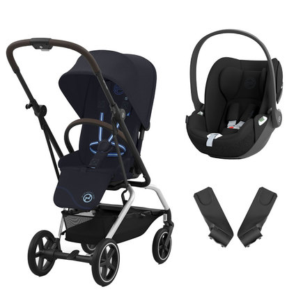 Poussette duo Eezy S Twist+ 2 BLK Bleu marine + Cloud T Sepia Black CYBEX