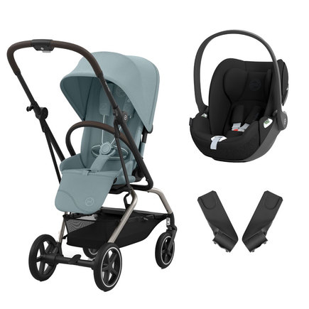 Poussette duo Eezy S Twist+ 2 BLK Bleu + Cloud T Sepia Black CYBEX